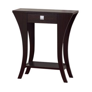 Stylish Console Table With 1 Drawer, Dark Brown