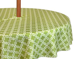 Dii Green Lattice Outdoor Tablecloth With Zipper 60 Round