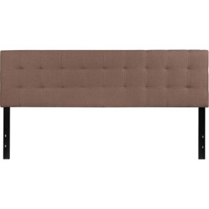 Bedford Tufted Upholstered King Size Headboard In Camel Fabric