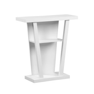 White 32L Hall Console Accent Table