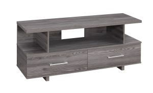Tv Stand - 48L / Grey With 2 Storage Drawers