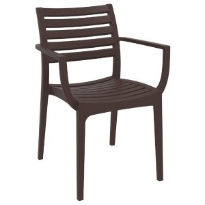 Artemis Outdoor Dining Arm Chair Brown