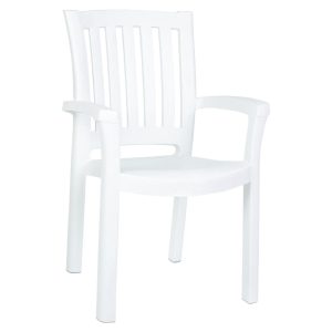 Sunshine Resin Dining Arm Chair White