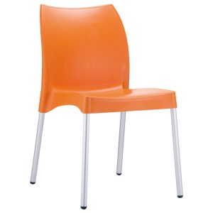 Vita Resin Outdoor Dining Chair Orange