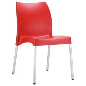 Vita Resin Outdoor Dining Chair Red