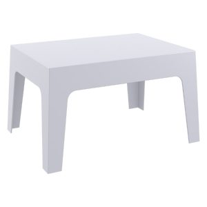 Box Resin Outdoor Center Table Silver Gray
