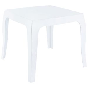 Queen Polycarbonate Side Table Glossy White