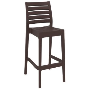 Ares Resin Barstool Brown