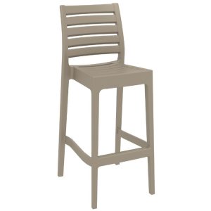Ares Resin Barstool Taupe