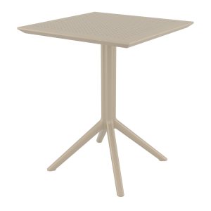 Sky Square Table 24 inch Taupe