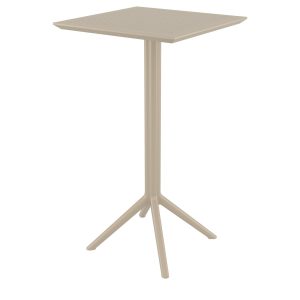 Sky Square Bar Table 24 inch Taupe