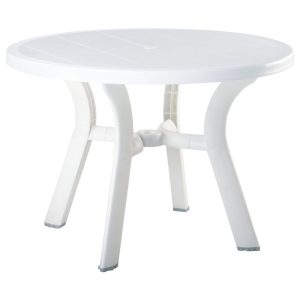 Truva Resin Round Dining Table 42 inch White