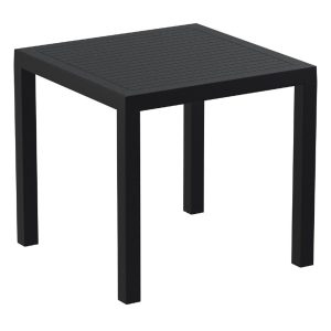Ares Resin Square Dining Table Black 31 inch