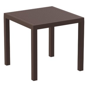 Ares Resin Square Dining Table Brown 31 inch