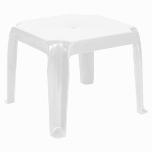 Sunray Resin Square Side Table White