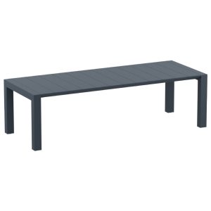 Vegas XL Dining Table 102 inch to 118 inch extendable table Wicker Dark Gray