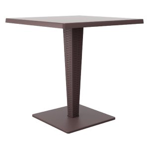 Riva Werzalit Top Square Dining Table Brown 27.5 inch