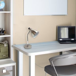 Simple Designs Semi-Flexible Desk Lamp, Brushed Nickel