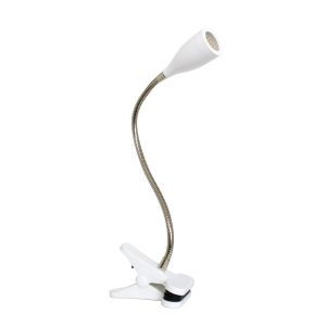 LimeLights Flexible Gooseneck LED Clip Light Desk Lamp ATHE-LD2005WHT