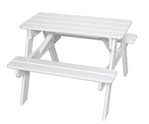 Child'S Picnic Table - Sw - Solid White