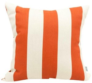 Burnt Orange Vertical Stripe Large Pillow 20X20