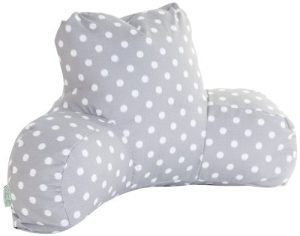 Gray Ikat Dot Reading Pillow