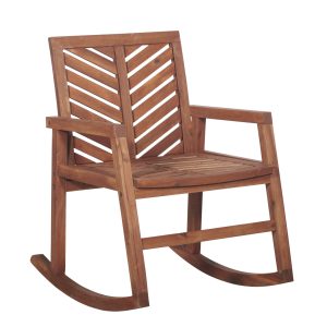 Outdoor Chevron Rocking Chair - Brown