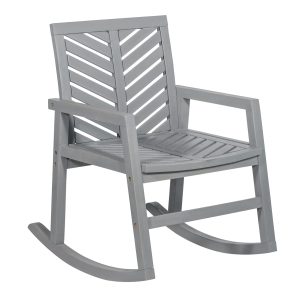 Outdoor Chevron Rocking Chair - Grey Wash