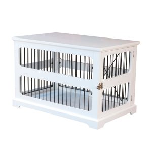 Slide Aside Crate And End Table, White, Medium