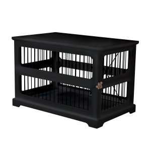 Slide Aside Crate And End Table, Black, Medium