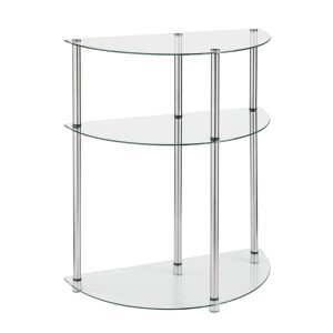 Designs2Go Classic Glass 3 Tier Entryway Table