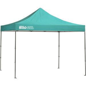 QS SOLO100 10x10 STRAIGHT LEG CANOPY, TURQUIOSE COVER, GRAY FRAME