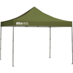 QS SOLO100 10x10 STRAIGHT LEG CANOPY, OLIVE COVER, GRAY FRAME
