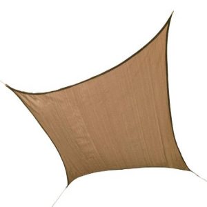 12 ft. / 3,7 m Square Shade Sail - Sand 230 gsm