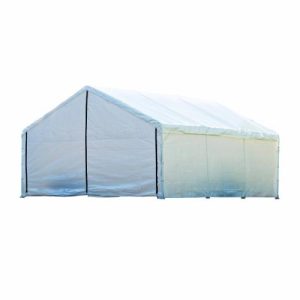 18x40 White Canopy Enclosure Kit; FR Rated
