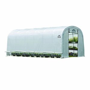 4X4X1'11'' Round Raised Bed Greenhouse With Fully Closable Cover