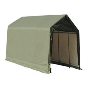 12x20x8 Peak Style Shelter, Green Cover