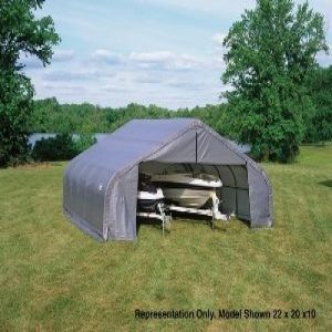10x8x8 Peak Style Shelter, Grey Cover