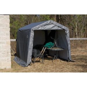 11x8x10 Peak Style Shelter, Grey Cover