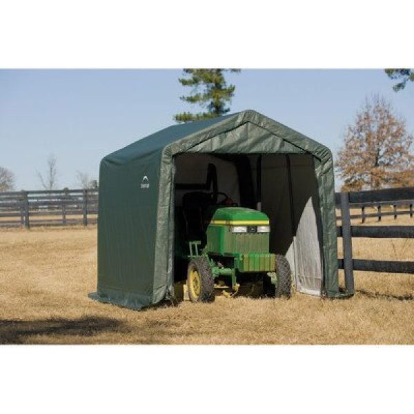 11x16x10 Peak Style Shelter, Green Cover