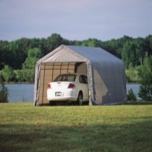 13X20X10 Peak Style Shelter, Grey Cover