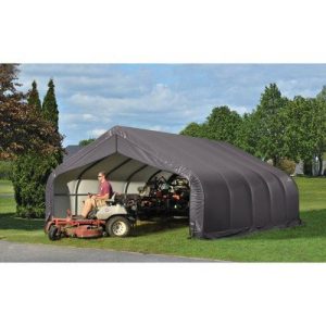18x20x11 Peak Style Shelter, Grey Cover