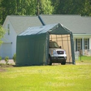 13x28x10 Peak Style Shelter, Green Cover