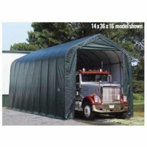 14x20x12 Peak Style Shelter, Grey Cover