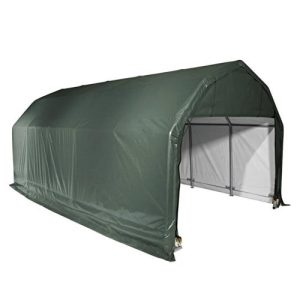 12x24x9 Barn Shelter, Green Cover