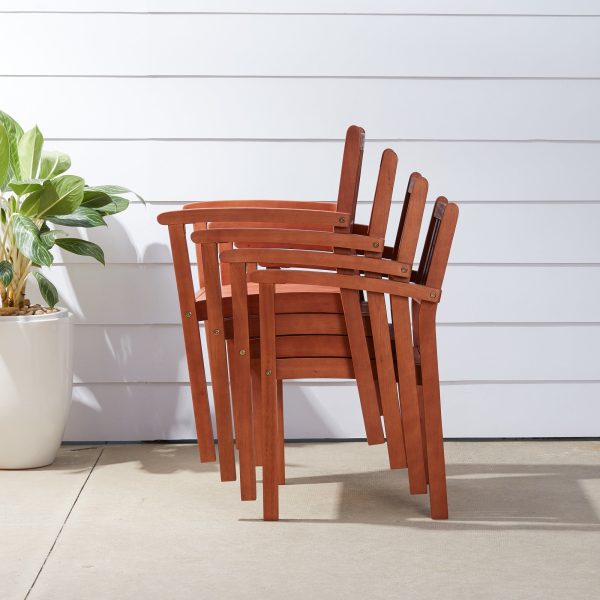 Stacking Dining Chair. Set Of 4