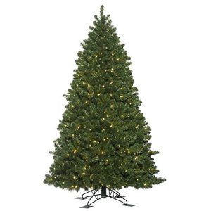 4.5' x 38 Oregon Fir Outdoor Ariticial Christmas Tree Featuring 423 UV Resistant PVC Tips 300 Warm White Wide Angle LED Lights Metal Stand