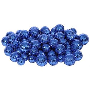 Vickerman 20MM/25MM/30MM Blue Glitter Styrofoam Ball Christmas Ornament 72 per Bag