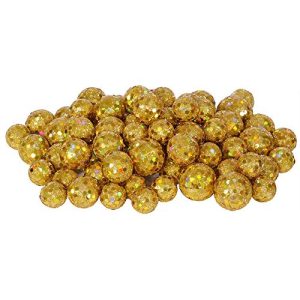 Vickerman 20MM/25MM/30MM Gold Glitter Styrofoam Ball Christmas Ornament 72 per Bag