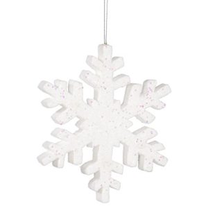 Vickerman 8 White Glitter Snowflake Christmas Ornament